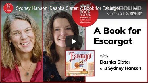 interview with Dashka Slater picture book author of Escargot