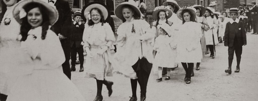 white black vintage victorian school girls
